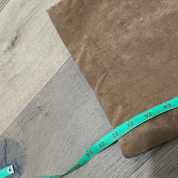 Women's Tan Corduroy Wide Leg Cropped Pants - Picture 5 of 7